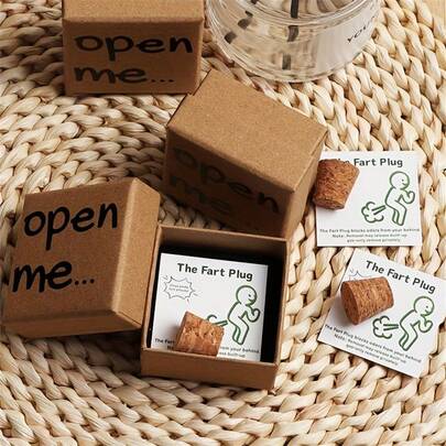 Open Me Fun Butt Plug Gift Box, Featuring Cartoon Characters And Humorous Quotes With A Card Of Butt Jokes, Valentine's Day Gift