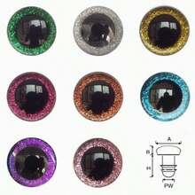 20pcs Shiny Eyes, Black Plastic Doll Eyes, 12/16/20mm, 3D Sparkling Eyes With Rings, Suitable For Crochet, With Rings, Big Eyes, For Amigurumi Dolls, Plastic Crochet Eyes, Teddy Bear DIY Accessories - View 4