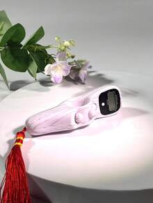 Red Tassel Prayer Beads With LCD Digital Counter, Wooden Grain Rotating Bead Design, Convenient For Prayer Counting, People Counting And Other Functions - Multicolor - View 5