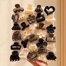 10/20 piezas Clips de pelo mini simples de colores y estilos aleatorios para niñas, pinzas para el cabello, pasadores, hebillas para el cabello, accesorios para la cabeza, accesorios para el cabello para mujeres, horquillas - Multicolor - Ver 5