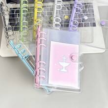 1pc A6 Transparent Sticker Book, Loose-Leaf Binder, Sticker Album, Sticker Pages, Stamp Collection Book, Pocket Book, 3D Stickers, Sticker Book, Photo Storage Sleeves, Book Cover, Trading Card Box, Photo Album, Budget Planner, Diary, Notebook, Office Supplies - Multicolor - View 8