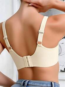 3 piezas de sujetadores sin costuras para mujeres con busto pequeño, sujetadores inalámbricos sin espalda con relleno fino y escote en V profundo - Multicolor - Ver 2