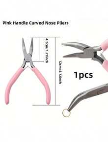 Yiwu Qiyou Accessories Co., LTD 1pc/4pcs Jewelry Plier Tool Set, Includes Needle-Nose Pliers And Bent-Nose Pliers, Suitable For Jewelry Making, Beading, Wiring And More, Multi-Functional Tools, Household Essential