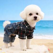 Autumn/Spring Thin Denim Pet Clothes For Small Dogs, Teddy, Poodle, Puppy - Black - View 6