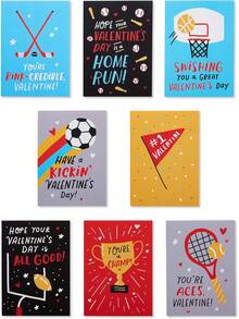 American Greetings - Tarjetas para el día de San Valentín para niños en la escuela y el intercambio de clases, deportes (40 unidades) - Piel Real Valentines - Ver 1