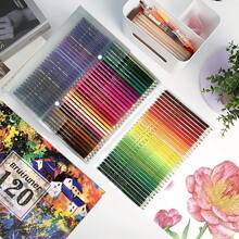 Lápices de Colores, Juego Profesional de 120 Colores, Núcleos a Base de Cera Suave Numerados, Para Dibujar, Dibujar, Sombrear y Colorear - 72 colores - Ver 4