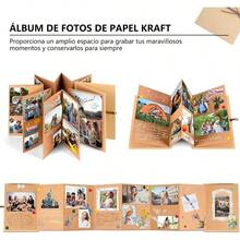 Album de fotos parejalibro de aventuras up 6x10 pulgadas Álbumes de Recortes de Bricolaje 34 Páginas Kit de scrapbooking hecho a mano plegable Regalo para Cumpleaños Navidad Boda Aniversario Marrón - Marrn - Ver 4