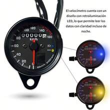 Velocímetro y Cuentakilómetros Mejorado para Motocicletas - Pantalla Digital LCD LED, Sin Batería, Compatible con Scooters y Motos Pequeñas | Lectura Clara y Diseño Elegante - Negro - Ver 4