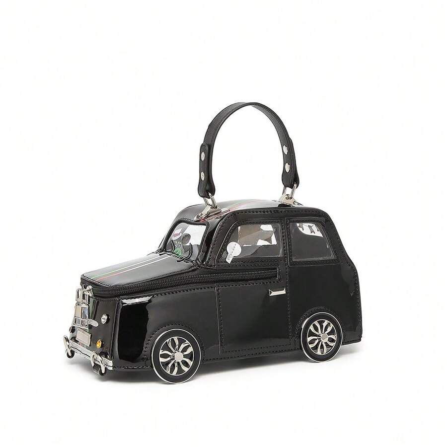 New Autumn/Winter Car Shaped Handbag, Creative 3D Cartoon Design, Fashion Tote Bag - PU Material With Polyester Lining, Suitable For Gifts And Dates - Multicolor - View 1