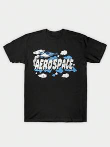 Retro Futuristic Styleation Airplane Print - Negro - Ver 1