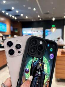 Estuche para teléfono Mystical Skeleton Sorcerer Compatible con estuches para teléfonos   17  16 Pro Max  15 Pro Max  13 y  12 Hecho de material TPU a prueba de caídas, resistente al desgaste y cómodo de sostener Un gran regalo para familiares, amigos, seres queridos, novios/novias y para Navidad y Año Nuevo - Negro - Ver 4