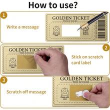 1/5Pcs Gold Scratch Off Card - Customizable Message Space, Random Color Envelope Included, Perfect Valentine's Day & Birthday Gift For Girlfriend & Wife - Multicolor - View 3