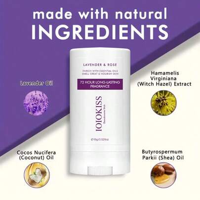 สติ๊กระงับกลิ่นกายติดทนนาน 72 ชั่วโมง - กำจัดกลิ่นใต้วงแขน ให้กลิ่นหอมสดชื่นยาวนาน อ่อนโยนและสดชื่น พกพาสะดวก