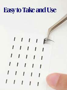 200片自粘假睫毛簇，防水，可重复使用，持久粘性，睫毛嫁接工具，睫毛胶替代品，化妆工具，假睫毛簇粘条 - 黑色 - 查看 5