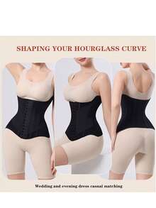 Women's Adjustable Waist Trainer - Breathable Nylon Material, Size XS-XL, Shaping Accessory/Compression Design/Hook & Eye Closure, Waist Training, Abdominal Slimming - Black - View 5