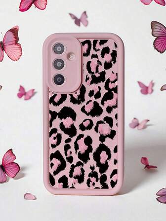 Funda de teléfono minimalista de moda con estampado de leopardo y acanalado colorido, a prueba de caídas, compatible con Samsung Galaxy S25/S25 PLUS/S25 Ultra/A16/A36/A26/A56/A50/A12/A32/A52/A72/A51/A21S/A13/A14/S24/S24 PLUS/S24 Ultra/S20/S23/S22/A53/S20 FE/S21, cubierta protectora de teléfono a prueba de caídas