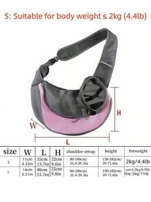 1pc Pet Travel Tote Bag, Breathable One Shoulder Carry Bag With Large Capacity, Portable Pet Carrier Suitable For Small Pets Up To 10kg Cat Carrier Cat Bag