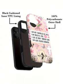 Estuche para teléfono inspirador de flores y mariposas Compatible con estuches para teléfonos   17  16 Pro Max  15 Pro Max  13 y  12 Hecho de material TPU a prueba de caídas, resistente al desgaste y cómodo de sostener Un gran regalo para familiares, amigos, seres queridos, novios / novias y para Navidad y Año Nuevo - Blanco - Ver 6