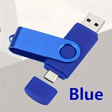 100% Real Capacity High-Speed 2-In-1 USB Flash Drive 1GB/64GB/116GB/128GB, Multiple Colors Available, Dual-Type OTG Memory Stick With Keychain Hole, Suitable For Mobile Phones, Tablets, Laptops, And PCs - Portable External Storage - Red - View 6