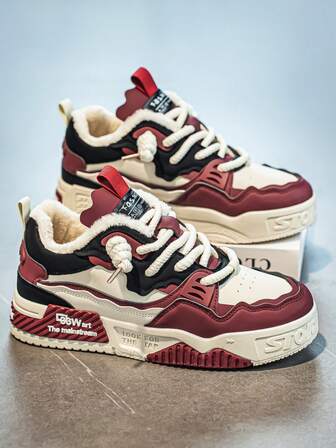 Herr nya casual låga sneakers, matchande snörskor, halkfria bekväma platåskor för tonåringar, lämpliga för vintern