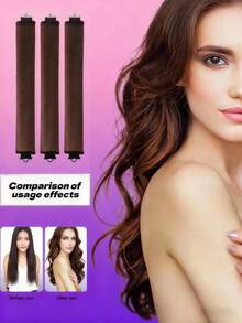 1/3/4 件套免加热卷发器套装，宽缎方巾，女士免加热卷发器，DIY 波浪/卷发造型工具 - 彩色 - 查看 14