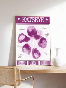 1 张 KATSEYE 海报，全球女子组合墙饰，舞蹈团体装饰，K-Pop 美学印刷品，黑白音乐海报，帆布画墙饰，房间家居装饰（无框） - 彩色 - 查看 6