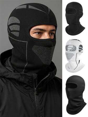 หมวกคลุมศีรษะแบบเต็มใบถักไร้รอยต่อ ยูนิเซกส์: ระบายอากาศได้ดี, กันลม, ดีไซน์ลายเรขาคณิต, ซับในสำหรับขี่มอเตอร์ไซค์, หน้ากากและหมวกในตัว, เหมาะสำหรับเดินป่า, เล่นสกี, กิจกรรมกลางแจ้ง, ของขวัญคริสต์มาส, ขี่มอเตอร์ไซค์, ทุกฤดูกาล