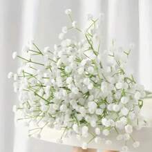 100pcs Artificial Starry Sky Flowers With Stems, 11.81 Inches (Approx. 30cm), Realistic Texture, Suitable For Home & Office Decor, Indoor Floral Arrangements, Outdoor Garden & Yard Decor, Weddings, Birthdays, Bridal Gifts, Party Decorations, Realistic Meteor Flowers, Artificial Meteor Flowers - Green - View 8