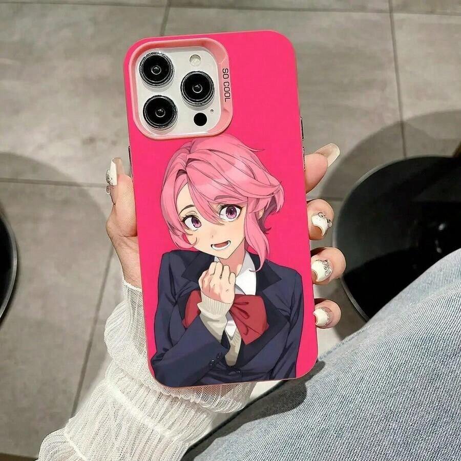 Funda de teléfono Dandadan Aira Shiratori compatible con 17 16 15 14 13 12 11 X XR XS 8 7 Pro Max Plus, cubierta blanca translúcida de lujo, compatible con funda 17 Pro Max, funda 17 Pro, funda 17, funda 16 Pro Max, funda 17 Pro Max - Rosa3 - Ver 1