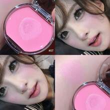 TOOTDODO 微闪粉/蜜桃色腮红膏，蜜桃光泽腮红，柔滑质地，持久水润自然光泽，适合日常可爱妆容和派对妆容，Y2K 美学玫瑰色调 - 彩色 - 查看 3