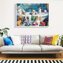 1000 Pieces Adult And Family Dog Puzzles - Over 100 Dog Breeds, Bathroom And Outdoor Scenes, Stress Relief Activity, Durable Portable Box, Ideal Gift For Pet Lovers (Birthday/Christmas/Easter) - BBK8148-500 - Xem 4