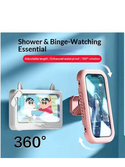 Waterproof Phone Case For Shower, Bathroom, Kitchen, Hands-Free Touchscreen Phone Holder, No Drilling Required