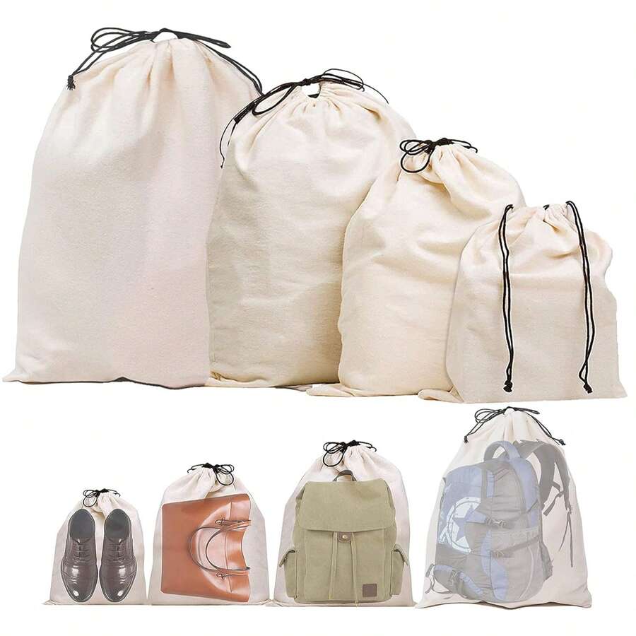 Bolsa de viaje plegable con cordón, organizador de armario ahorra espacio, bolso y cartera - Multicolor - Ver 1