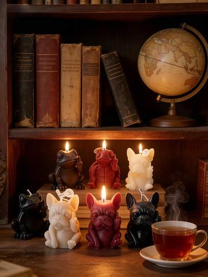1pc Funny Dog, Frog, Turtle Shaped Scented Candle, Can Be Used As Decor, Photography Prop, Novelty Gift Or Animal Aromatherapy Candle. Perfect For Gifting Friends & Family, Also Suitable For Birthday, Valentine's Day, Mother's Day Outdoor Activities.