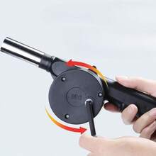 1pc Manual Blow Dryer, BBQ Tool, Outdoor Barbecue Blow Dryer, Small Blow Assist Combustion Tool - Black - View 2