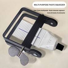 1pc Aluminum Toothpaste Squeezer, Prevent Toothpaste Waste, Essential For Back To School, Travel & Vacation, Women's Hair Accessory, Hairstylist Tool, Hair Dryer, Hair, Hairstyling Tool, Hair Care Product, Hair Accessory, Hair Care, Curling Brush - Black - View 3