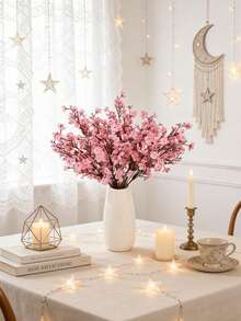 1/100 chiếc Bó hoa anh đào nhân tạo bằng nhựa 14,17 inch, hoa baby's breath trang trí, bình hoa giả hiện đại để trang trí nhà cửa, cây giả, trang trí mùa thu, phòng, bàn, trang trí sân vườn, đồ trang trí phòng, vòng hoa trang trí, trang trí tiệc sinh nhật, quà tặng năm mới, quà tặng ngày Valentine - Hồng - Xem 2