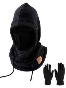1 pieza/2pcs Gorro de invierno unisex cálido y a prueba de viento, gorro de forro polar para exteriores, gorro con cordón a prueba de viento, con etiqueta de costura con letra, cubierta de cabeza a prueba de viento, adecuado para ciclismo de montaña, gorro con máscara facial para motocicleta, gorro bufanda todo en uno a prueba de frío, esencial para andar en motocicleta - Multicolor - Ver 16