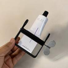 1pc Aluminum Toothpaste Squeezer, Prevent Toothpaste Waste, Essential For Back To School, Travel & Vacation, Women's Hair Accessory, Hairstylist Tool, Hair Dryer, Hair, Hairstyling Tool, Hair Care Product, Hair Accessory, Hair Care, Curling Brush - Black - View 2