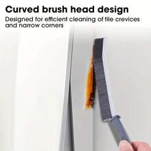 1pc Long Handle Crevice Cleaning Brush - Stiff Bristles, Effectively Removes Dust, Suitable For Doors, Windows, Bathroom, Kitchen And Walls, Cleaning Tool - 1 - View 7