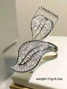 1 pieza Anillo con Charm de Circonita Cúbica para Mujer, Regalo del Día de San Valentín, Joyería para Boda y Aniversario - 1# - Ver 5