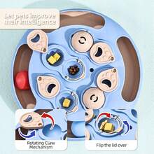 Supet 1pc Slow Feeder Interactive Puzzle Toy - Interactive Puzzle Toy For Intelligence Training And Brain Stimulation - Anti-Choke Slow Feeder Bowl, Suitable For Puppies And Adult Dogs, Multifunctional Hidden Treat And Food Dispenser, Durable Plastic Slow Feeder Bowl, (Dog & Cat Toy) - Multicolor - View 11