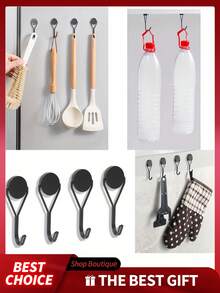 Strong Magnetic Hooks For Kitchen & Refrigerator, No Drilling Required, No Trace Left, Suitable For Magnetic Rotating Hooks On Entrance And Security Doors - Multicolor - View 10