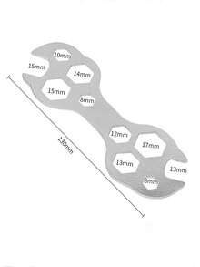 10合1多功能六角扳手自行车维修工具，薄型一字扳手，适用于山地自行车维护