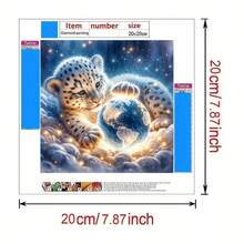 Kit de pintura de diamantes 5D - Tema de tigre animal Pintura de diamantes de perforación completa Mosaico DIY, adecuado para decoración de pared del hogar y regalos