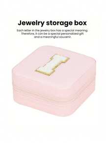 Travel Jewelry Organizer, Initial Jewelry Box, Customizable Letters, Multifunctional Jewelry Organizer, Jewelry Organization And Storage, Compact Jewelry Box, Makeup Organizer, Nail Polish Organizer, Travel Essentials, Cruise Essentials - Multicolor - View 13