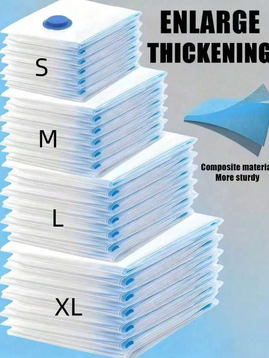 5/1 Stück Set wiederverwendbare Vakuum-Aufbewahrungsbeutel mit manueller Pumpe, sparen Sie 80% Platz für Kleidung, Kissen, Decken, geeignet für Zuhause, Wohnheim, Kleiderschrank, Schlafzimmer, Badezimmer, Reisen, Rückkehr zur Schule, Organisation, Heimspeicherung (Pumpendesign kann variieren)