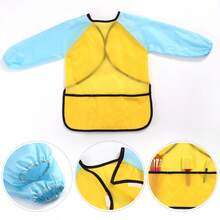 2026 New Painting Waterproof Smock Long Sleeve Apron Set, Art Student Painting Clothes With Pockets - For Children, Interactive, Socializing, Family, Hot Selling, Explosion Model - Gift For Boyfriend/Girlfriend, Birthday, Valentine's Day, Wedding, New Year - Perfect Gift