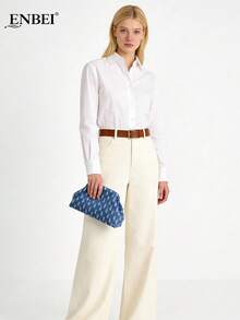 ENBEI BAIZE Elegant Denim Sequined Women's Clutch Bag - Large Makeup Bag, Autumn Y2K Style Wallet, Elegant Women's Clutch Bag, Holiday Essential, Durable, Girl's Vacation Travel Wallet, New Autumn/Winter Women's Bag, Elegant Autumn Women's Wallet, Best Autumn Wallet, Perfect To Match Women's Autumn Clothing, Suitable As A Christmas Gift, Halloween Gift, Wedding Season Souvenir Bag - Multicolor - View 3