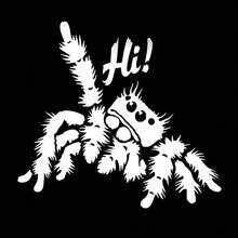 Jumping Spider "Hi!" Decal For Cars, Laptops & Trucks - one-size - View 8